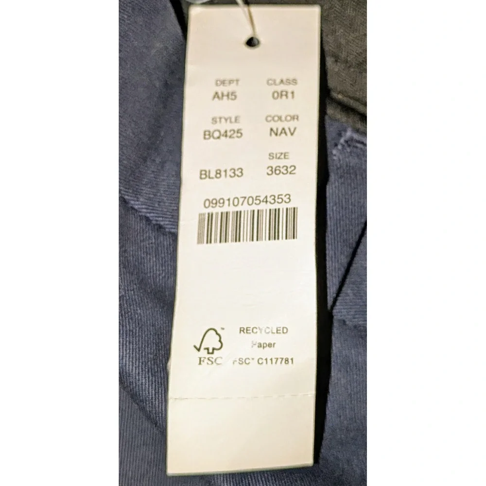 J. Crew Bowery Dress Pants Navy Blue Size 36x32 NWT $158 FLAW‎